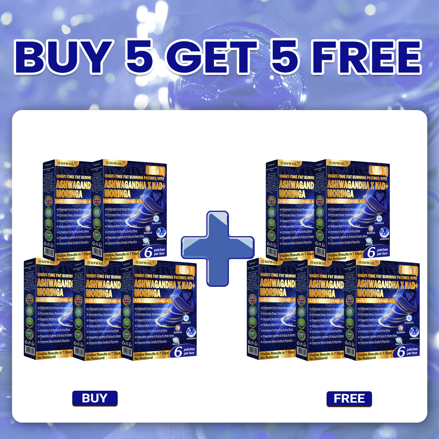 IOWOL ® NIGHT-TIME FAT BURNING PATCHES! ZERO PILLS & ZERO WASTE & ZERO STRUGGLE & 100% RESULTS