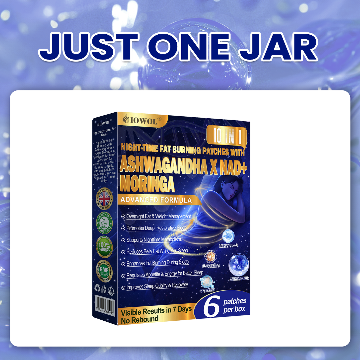 IOWOL ® NIGHT-TIME FAT BURNING PATCHES! ZERO PILLS & ZERO WASTE & ZERO STRUGGLE & 100% RESULTS
