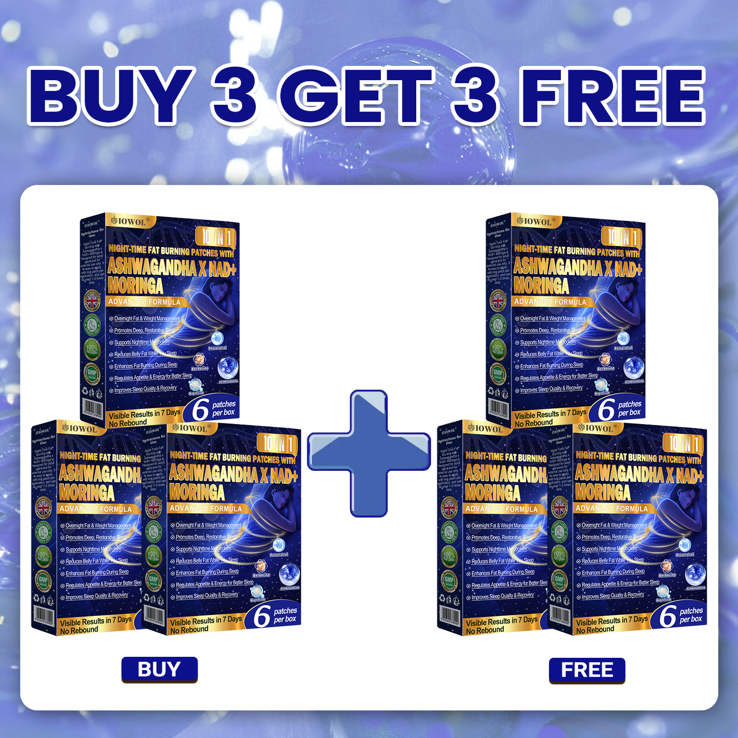 IOWOL ® NIGHT-TIME FAT BURNING PATCHES! ZERO PILLS & ZERO WASTE & ZERO STRUGGLE & 100% RESULTS